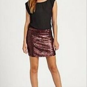 Theory Sequin Roxanne Spread Mini Skirt Size 00